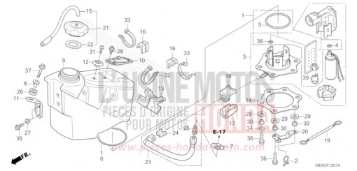 RESERVOIR A CARBURANT (CRF450RB/C) CRF450RB de 2011